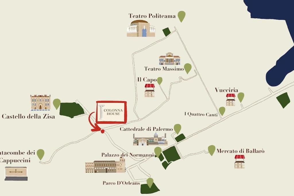 شقة Colonna House Casa Tra La Zisa E La Cattedrale باليرمو المظهر الخارجي الصورة